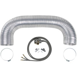 Certified Appliance Accessories CERT77004 Electric Dryer Duct Kit with 5 Foot Vent Duct and 6 Foot 3-Wire 30 Amp Power Cord
