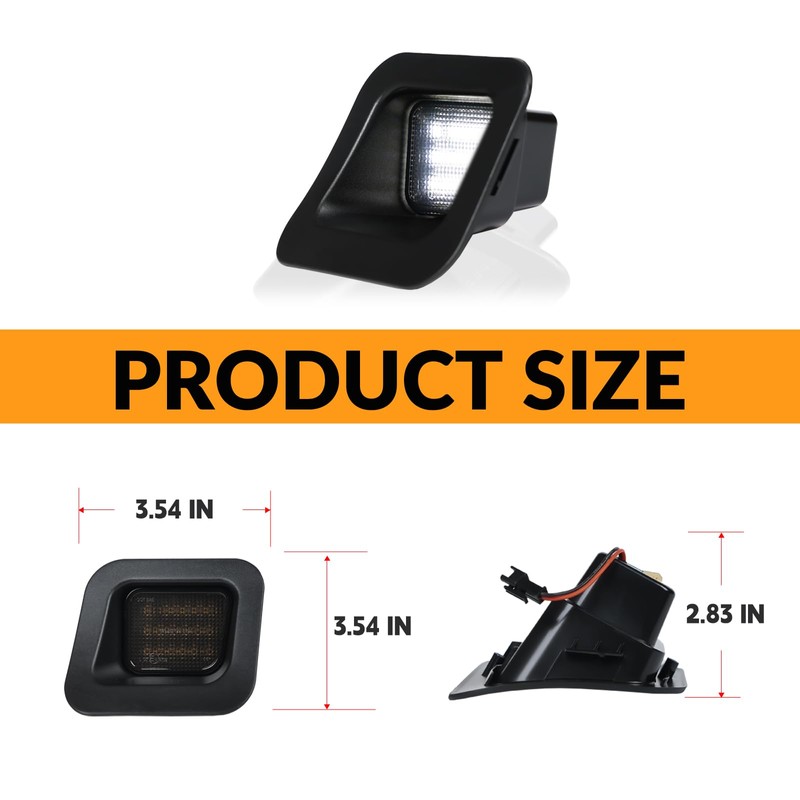 DERMOKA LED License Plate Lights Tag Lamps For 2003-2018 Dodge