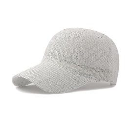 WITHMOONS Breathable Mesh Summer Baseball Cap Trucker Mesh Hat Outdoor Sports Running hat YZM0257, White, One Size