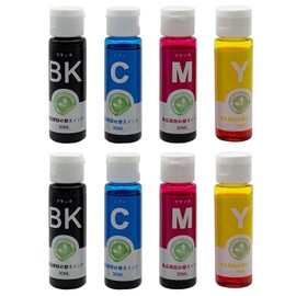 Canon Compatible Ink Refill (BK/C/M/Y), BC-310/311, BC-340/341, BC-345/346, BC-360/361, BC-365, BC-366, Set of 4 Colors, 2 Sets of 4 Colors, 1.1 fl oz (30 ml) Instrument Included (Ink Filling