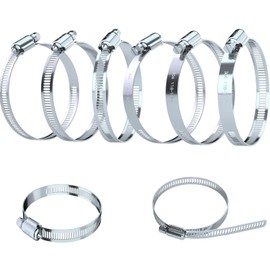Hose Clamp Set - 30PCS 1/4 –7/16 inch 304 Stainless Steel Worm Gear Hose Clamps for Fuel Line,dryer,Garden Water Pipe and Washing machine,Automotive Plumbing - 3/8 Inch Hose Clamps