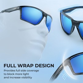 KastKing Osage Polarized Sport Sunglasses for Men and Women, Ideal for Driving Fishing Cycling Running, UV Protection