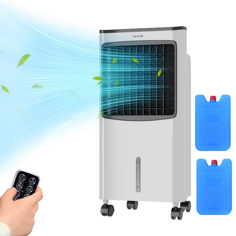 COSTWAY Evaporative Cooler, 3-in-1 Air Cooler with Remote Control, 3-Mode,
