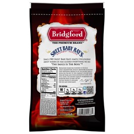 Bridgford Sweet Baby Ray’s Beef Jerky Original 10 oz Pack of 2 - High Protein Healthy Beef Jerky for Your Dietary Preferences - Ready-to-Eat Snacks for On-the-Go Snacking and Busy Lifestyles