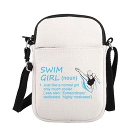 PLITI Swim Crossbody Bag Swimming Gifts Swim Lover Gift Swimming Team Gift Swim Girl Only Cooler Gift Swimmer Crossbody Purse (Swim defin ZCbagU)