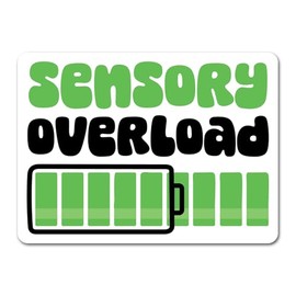 2 x 10cm Sensory Overload Vinyl Stickers - ADHD Neurodiversity Neurodivergent Awareness Autism Hidden Disability Decal Sticker #82468