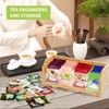Qivine Wooden Tea Box, Bamboo Tea Caddy for Tea Bags