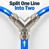 1/4in NPT Y-Shaped Pipe Splitter for Flow Distribution – Nickel-Plated