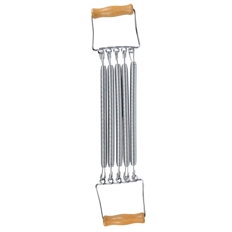 SPYMINNPOO Chest Expander, Spring Puller Chest Exerciser with Wooden Handle