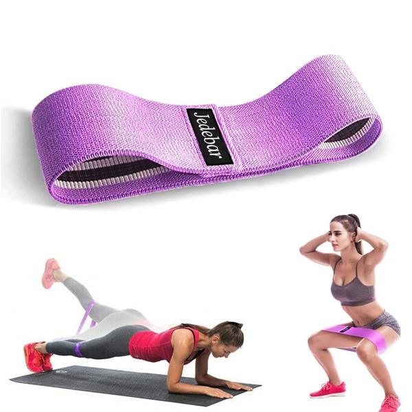 Jedebar Resistance Bands Non-Slip Fabric Booty Bands, 3 Strengths Level