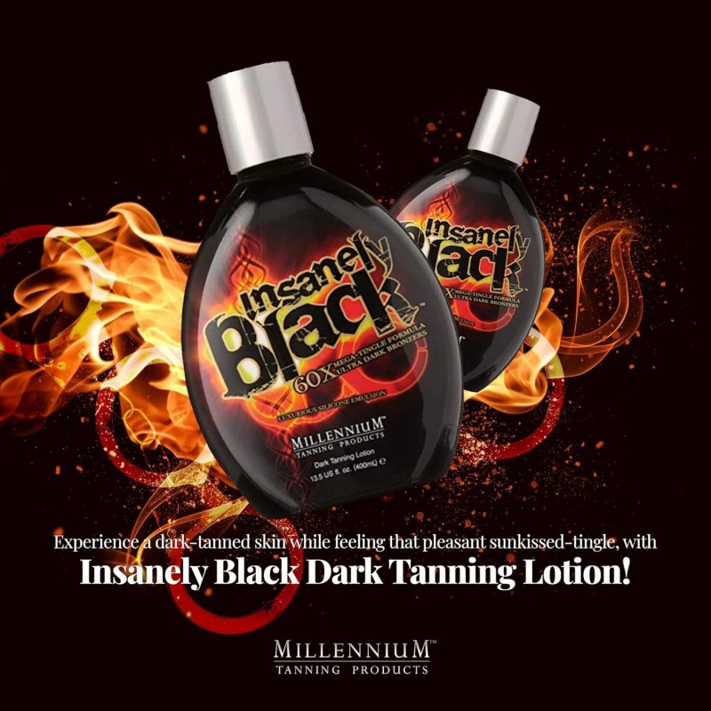 Millennium 2 Millennium Tanning Insanely Black 60x, Mega Tingle Dark