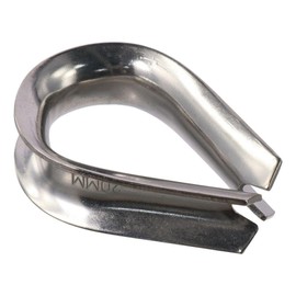 Cable Wire Rope Clamp 20mm Durable 304 Stainless Steel Rope Thimble Rigging Rigging Clamp Sliver Thimbles Ring Clamp Rope Connecting Head