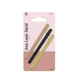 JEAN LOUIS DAVID - Set di 3 fermagli per capelli, alla moda, per acconciature semplici, tutti i tipi di capelli, colori casuali