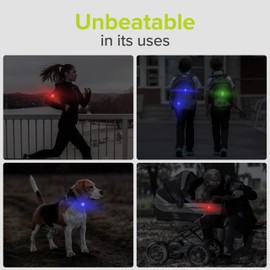 VELMIA Running Light for Runners (2 Pack) for Maximum Safety Through Visibility I Clip On Strobe & Reflective Gear - Dogs, Walking, Bike Taillight, Stroller