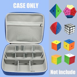 Speed Cube Travel Storage Case Bag Compatible with Shashibo/for Rubik’s/for Roxenda Brain Teaser Fidget Toy. Carrying Holder for Cube Puzzle Travel Game for Kids Teens Adults (Case Only) (Blue)