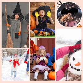 Century Star - Guantes de invierno para niños, cálidos, con dedos completos, suaves, elásticos, para niños y niñas, Azul Real, Talla única