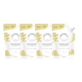 OH! GANICS Pack de 4 Refill Jabón En Espuma Para Biberones 500 ml
