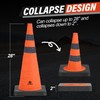 RoadHero 28 Inch 2 Pack Collapsible Traffic Cones with Weighted