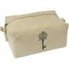 'Vintage Key' Canvas Wash Bag/Makeup Case (CS00043422)