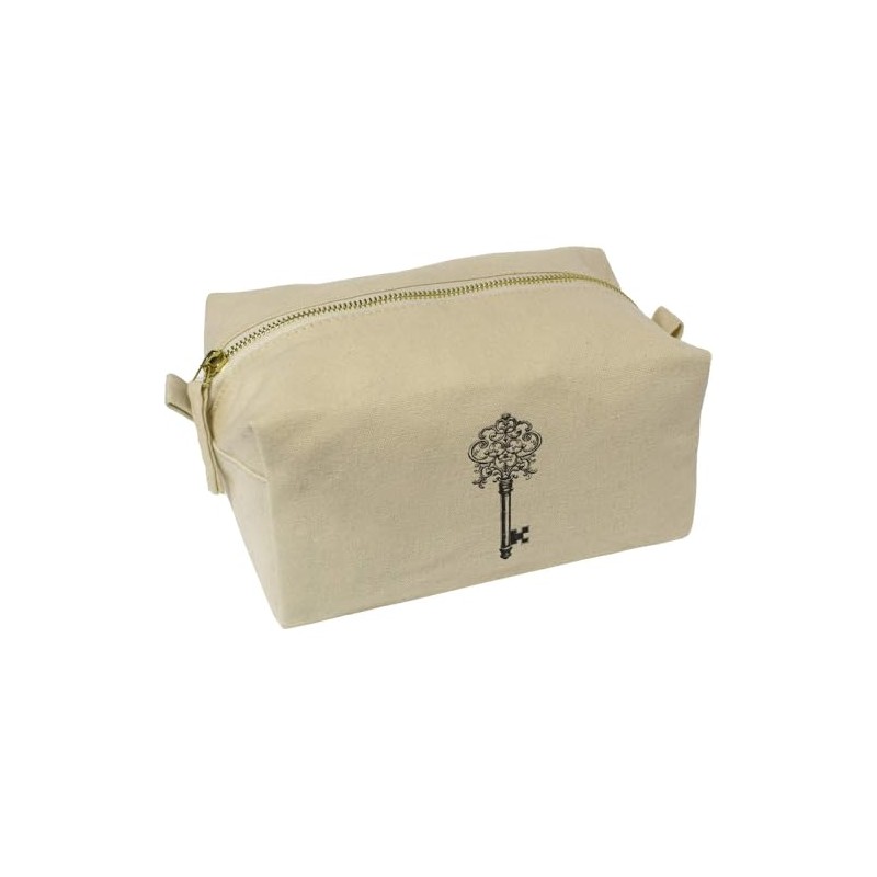 'Vintage Key' Canvas Wash Bag/Makeup Case (CS00043422)
