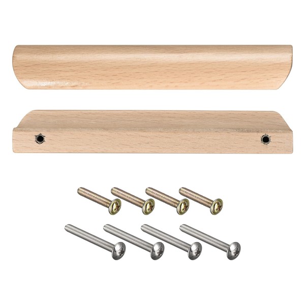 sourcing map Pack of 2 Wooden Handles 160 mm /