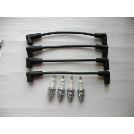 OMC Johnson Evinrude 582365-9" Copper Core Spark Plug Wire & Plug Set, V4 Motors