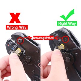 Hilitchi Professional Insulated Wire Terminals Connectors Ratcheting Crimper Tool for 22-10AWG