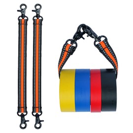 MELOTOUGH Electrical Tape Holder Tape Thong with Trigger Snap Hook for Tool Belt, Tool Pouch, Tool Bag(Orange 2pcs)