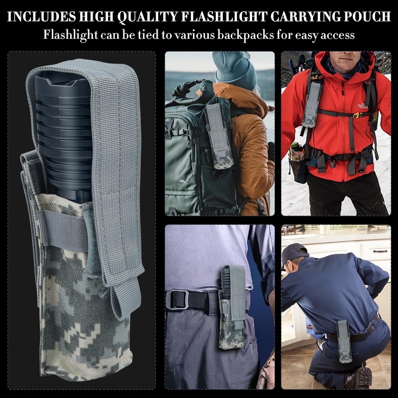 Weoxi Super Bright Rechargeable Flashlights 2400.000 High Lumen, Powerful LED