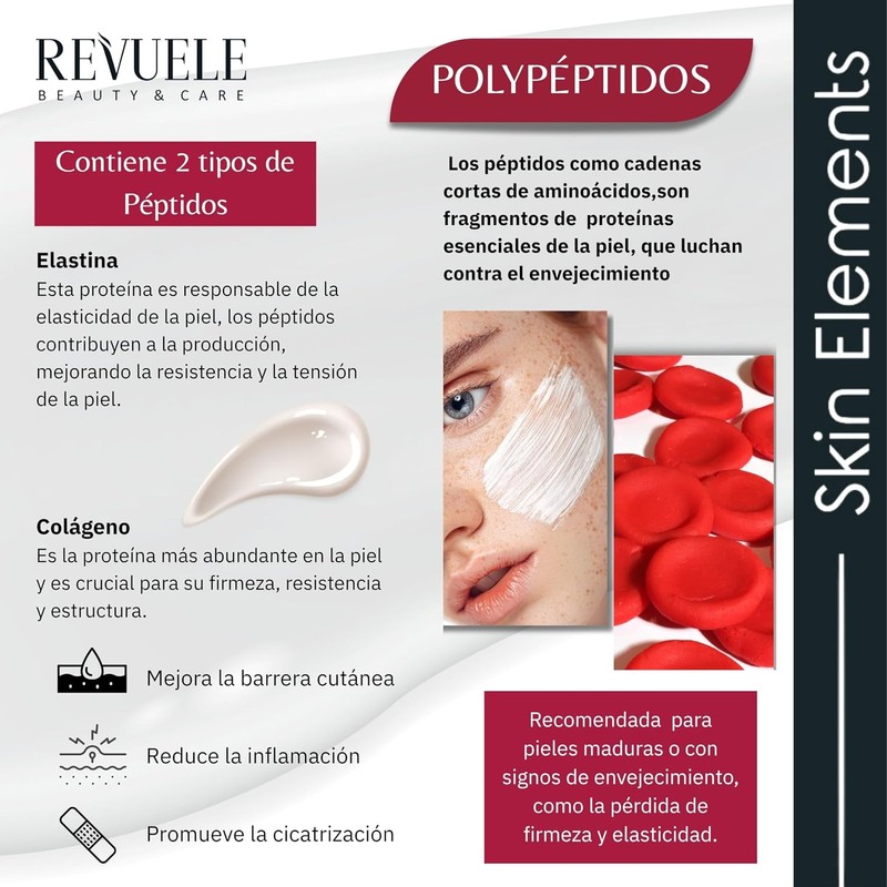 REVUELE SKIN ELEMENTS CREMA PARA ROSTRO Y CUELLO POLIPEPTIDO 40ML