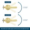 Leydebong 4 Pack Privacy Door Lock Door Handle Lever Keyless