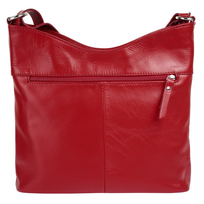 Samantha Look Women's Genuine Leather Shoulder Bag, Classic Shoulder Bag,