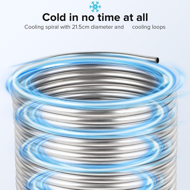 GEPPHILL 304 Stainless Steel Coil Tubing 1/2" OD x 25Ft