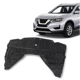 SUV Front Lower Splash Guard Under Cover, Black, for Nissan Rogue for 2014 2015 2016 2017 2018 2019 2020 758924BA0A NI1228150