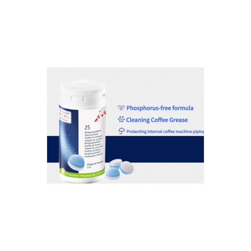 Descaling Cleaning Tablets for Automatic Coffee Machines - 25 Count