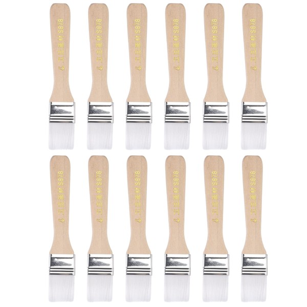 uxcell 6" Paint Brush 1" Width Soft Nylon Bristle with