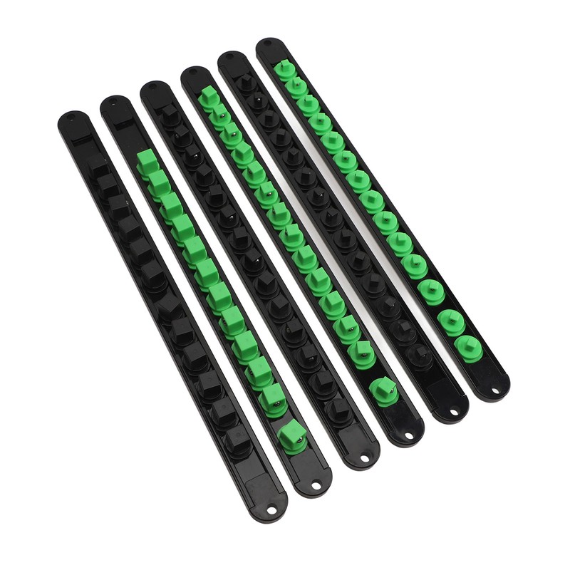 6pcs Socket Organizer 360° Swivel Removable End Cap 1/4 Inch