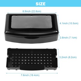 Soiiw Nail Tool Sterilizer Box, Plastic Sterilization Tray Storage Organizer for Tweezer, Eyelash Extensions, Nail Implement for Esthetician (Black)