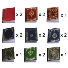 15 Pcs Miniatures Dollhouse Books, 1:12 Scale Miniatures Dollhouse Books Assorted Miniatures Books, Mini Books Model Dollhouse Decoration Accessories for Dolls Bedroom Library