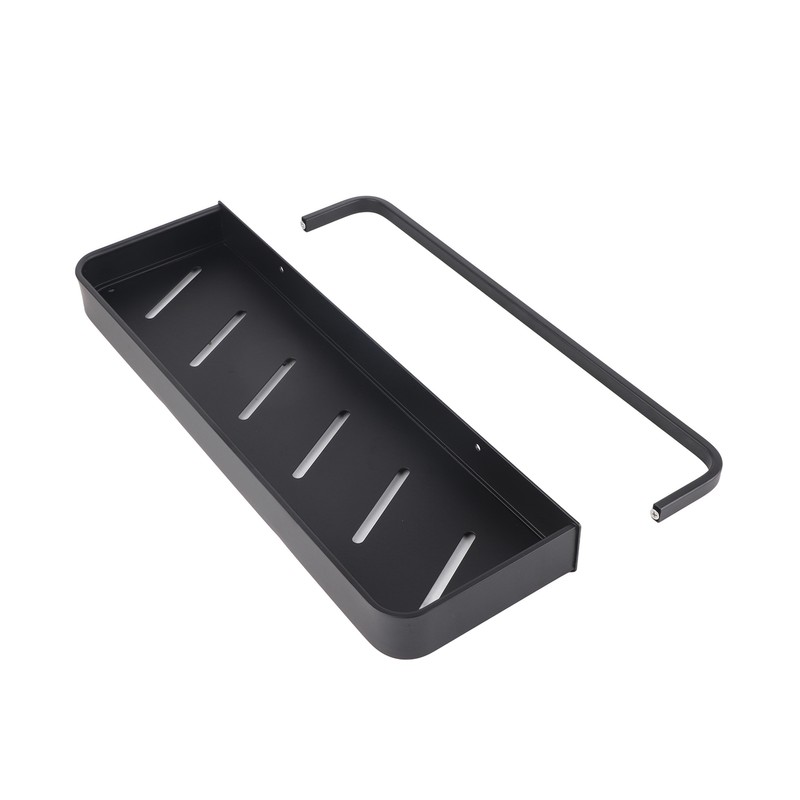40cm Bathroom Storage Shelf Black Aluminum Wall Mounted Floating Shelves