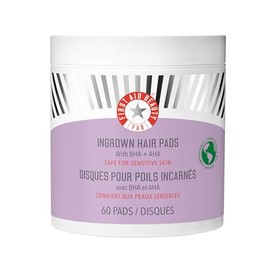 First Aid Beauty First Aid Beauty - Ingrown Hair Pads with BHA + AHA - Aftershave Treatment Pads to Help Prevent Razor Bumps for Men & Women - Exfoliate Underarms & Bikini Area - Compostable for Daily Use - 60 Pads