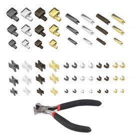 60 Piece Zip Repair Set 4 Colour #3#5#8 Insertion Pin Zipper, Metal Zip Stopper, Zip Plug Part Repair Kit for Clothing, Suitcase, Bags, Jacket, Jeans