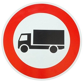 Original Traffic Sign No. 253 Truck Prohibition for Vehicles Over 3.5 t Excluding Passenger Cars and Bus Traffic Sign Road Sign Road Sign Signs Road Traffic Signs