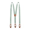 LINILI Leinen Hosentr√§ger mit Leder f√ºr Herren, Y-Form und 3cm