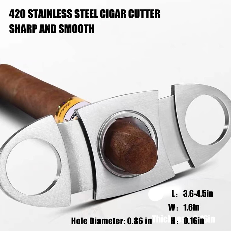 Bbsisgo Cigar Cutter and Lighter Set, Gifts for Men, Double