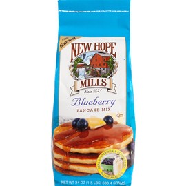 Blueberry Pancake Mix by New Hope Mills Bursting with Real Blueberries for Irresistible Breakfasts! - 1.5 lbs