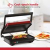 Holstein Housewares 2-Slice Electric Griddle, Non-Stick Sandwich Maker with Adjustable