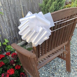 Big White Wedding Gift Bow - 8" Wide, Fully Assembled, Door Decor, Birthday, Reception, Anniversary, Fundraiser, Office, School, Fall, Christmas, Valentine's Day