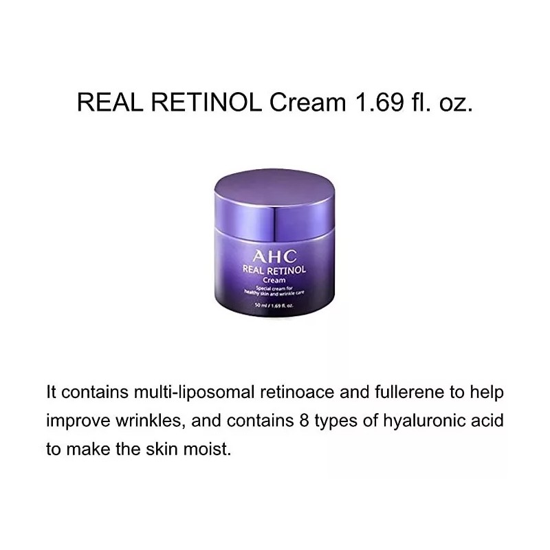 Ahc Real Retinol Juego De Ampolla + Crema + Corrector