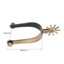 Western Spurs, 1Pair Zinc Alloy Western Cowboy Spurs with Gear, Proof Vintage Horse Spurs Exquisite Equestrian Gear Accessories for Equestrian Boots Men Women Riders